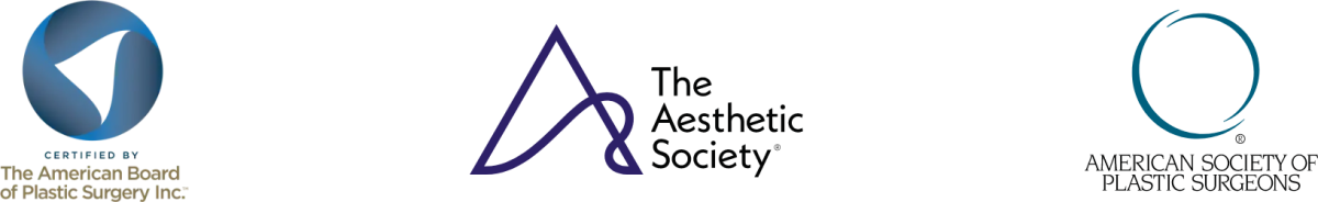 Logos for The American Board of Plastic Surgery Inc., The Aesthetic Society and American Society of Plastic Surgeons